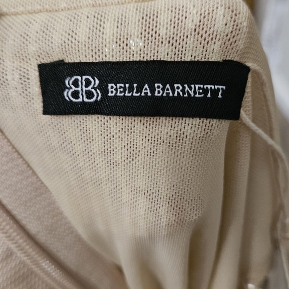 BELLA BARNETT Sequin/beaded Feather Fringe Mini Dress. Silver. Size XS NWT - Picture 2 of 16